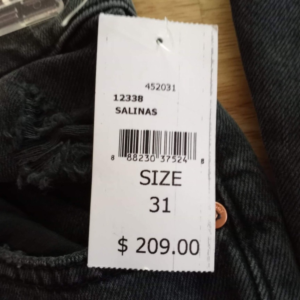 DL1961 Size 27 High-Rise Distressed Jeans - Grey/Black - Picture 7 of 12